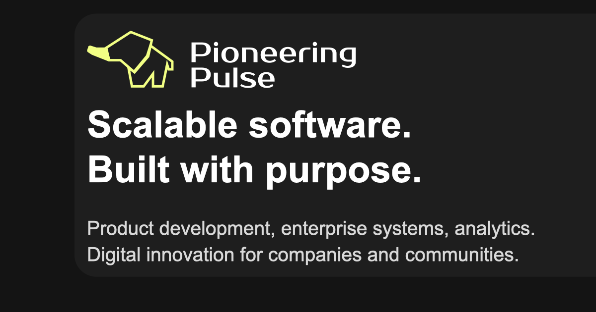 Pioneering Pulse | Software Product Development & Backend Engineering